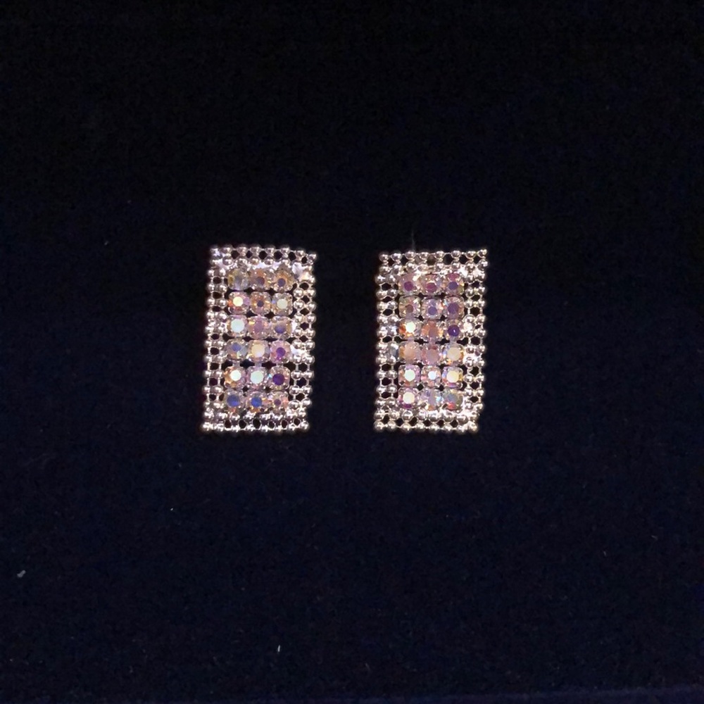 Rectangle Bling earrings